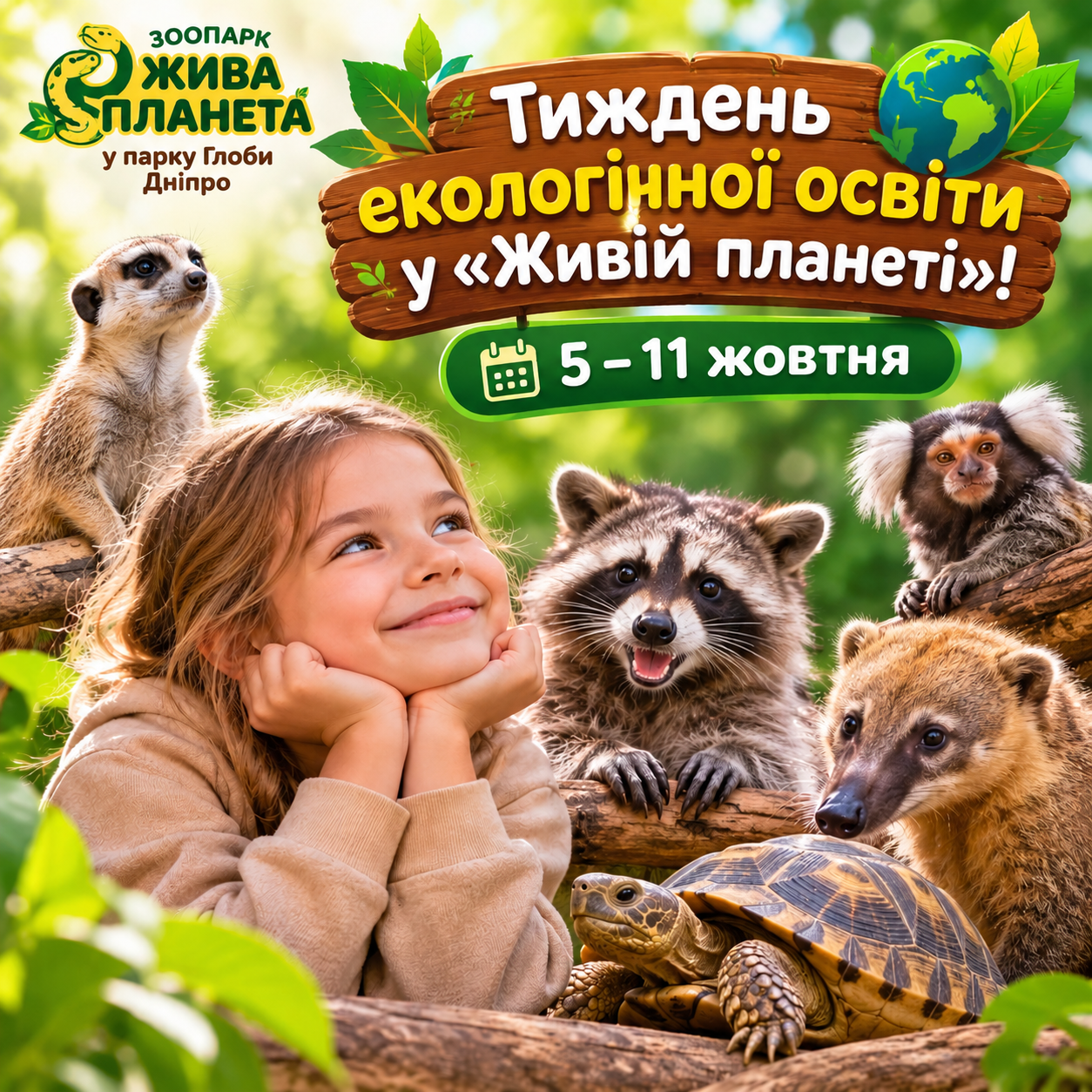 День батька у Зоопарку м. Дніпро День Батька у зоопарку - запрошуємо на свято у парк Глоби